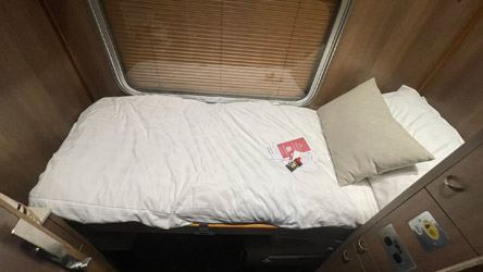 Gold Service on the Indian Pacific & The Ghan trains:  Roomette in night mode