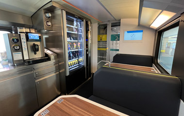 Westbahn train buffet car