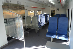 Bike spaces, local train in Spain from Latour de Carol to Barcelona