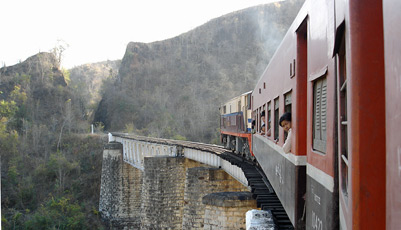 The Slow Train from Shwenyaung to Thazi in the hills... 