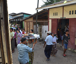 Station stop on the Mandalay to Myitkyina route