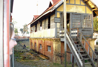 Signal box on the Yangon to Mandalay railway