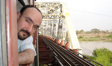 Me, on the train to Mandalay