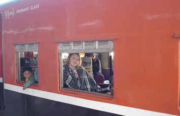 On board the train to Pyin oo Lwin (Maymyo)