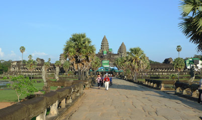 Approaching Angkor Wat