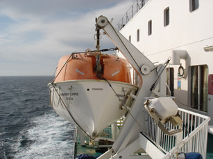 At sea on the ferry to Jersey