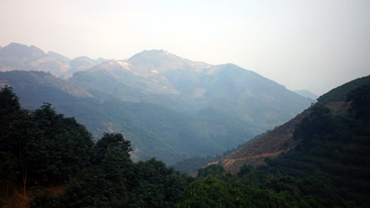 Mountains seen from the train to Kunming