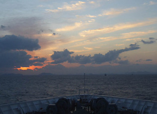 Sunset at sea