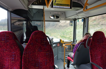 On board the bus to Colditz