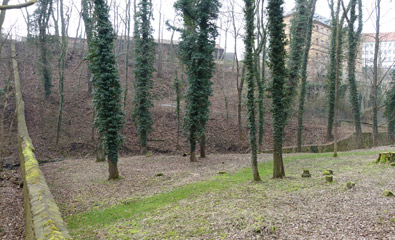 Colditz prisoners exercise area