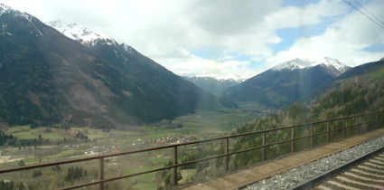 Scenery in the Austrian Alps between Munich & Ljubljana