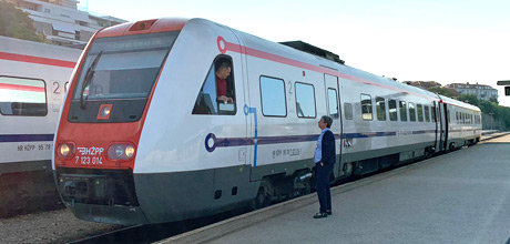 An ICN train Zagreb at Split station