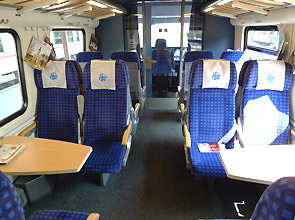 1st class seats on the fast tilting ICN train from Zagreb to Split