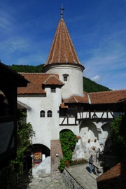 Inside Castle Bran, the courtyard