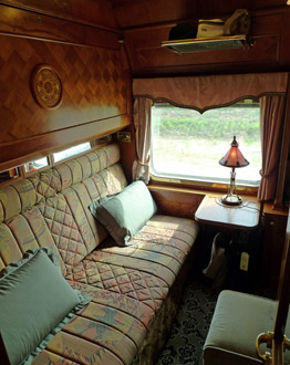 Pullman sleeper on the Eastern & Oriental Express train