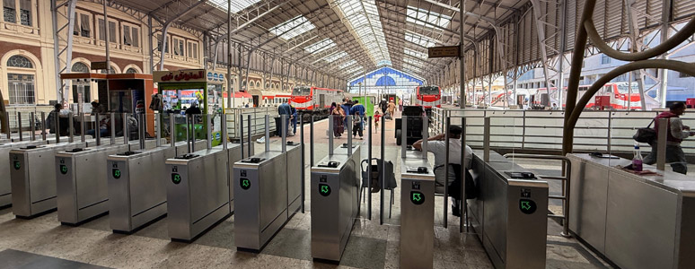 Ticket gates at Alexandria station