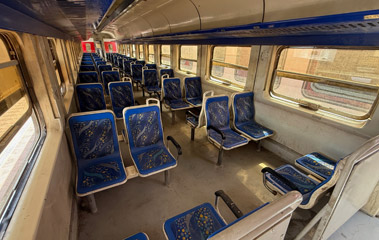 3rd class non-a/c seats on an Egyptian ordinary train
