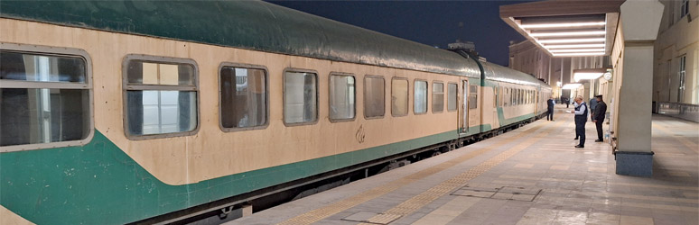 Sleeper train from Cairo to Luxor boarding in Cairo