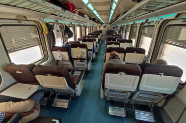 2nd class seats on special express train.