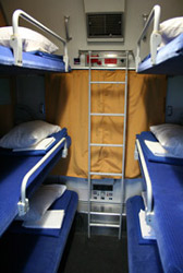 Couchette compartment on train NZ 243