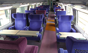 1st class seats on a TGV Duplex