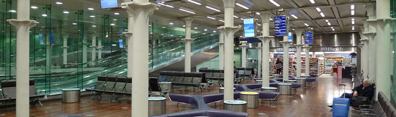 Eurostar departure lounge at St Pancras