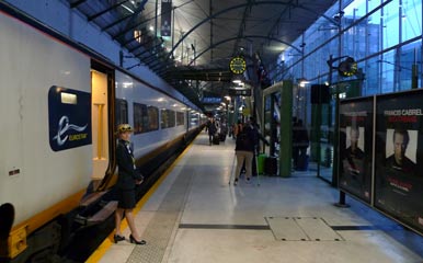 Re-boarding the train at Lille