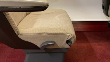 Eurostar seat, edge normal