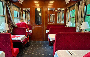 Restaurant car on the Adria