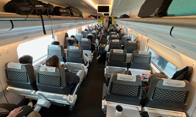 2nd class on a Alfa Pendular train from Lisbon to Porto