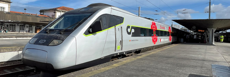 Alfa Pendular train from Lisbon to Porto, at Porto Campanha