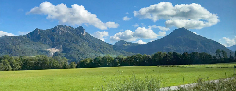 Scenery as the train cuts across Germany