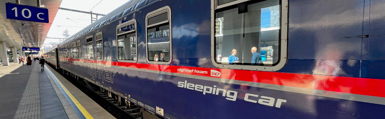 The Nightjet sleeper at Vienna