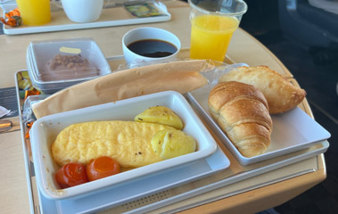 Breakfast on a Spanish S103 AVE train