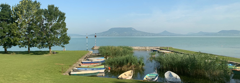 Lake Balaton seen from the Budapest to Zagreb train