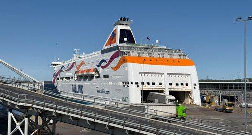 Tallink ferry 'Baltic Queen' from Tallinn to Stockholm, at Tallinn