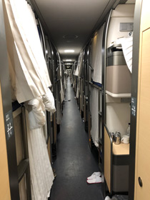 Aisle in the sleeper train