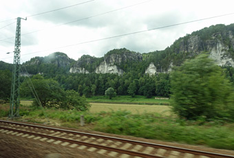 Cliffs along the river Elbe