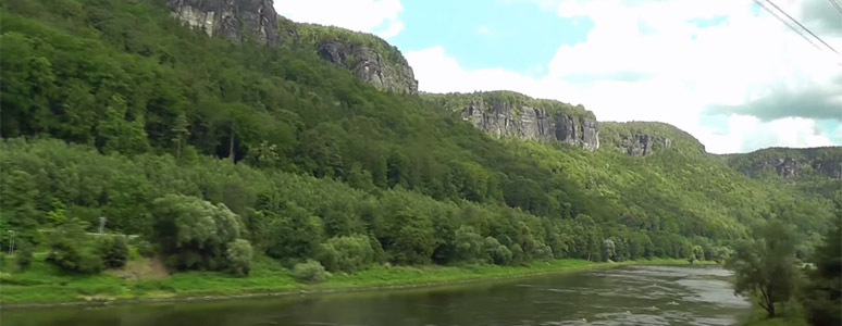 More cliffs along the river Elbe