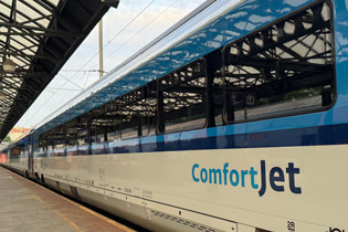 Comfortjet train from Berlin to Prague