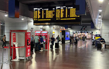 Bologna Centrale high-speed train underground platforms