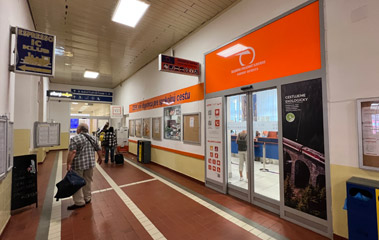 Bratislava station travel centre entrance