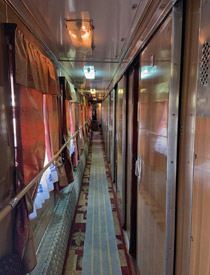 Buffet counter on the Bucharest to Chisinau train