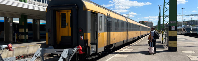 A regiojet train at Budapest Deli