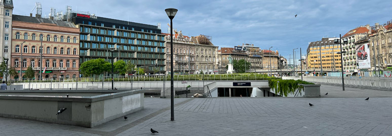 View from outside Budapest Keleti 