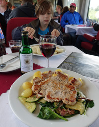 Lunch in a Czech restaurant car