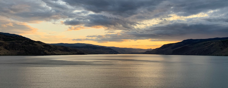 Sunset over Kamloops Lake