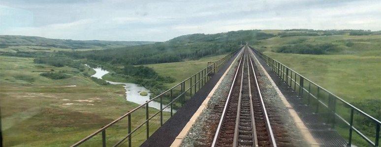 Scenery from the train on the Prairies