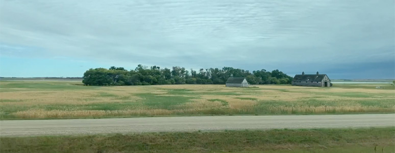 Scenery from the train on the Prairies