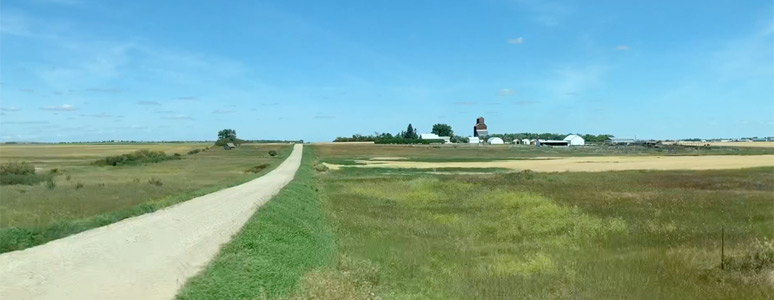 Scenery from the train on the Prairies